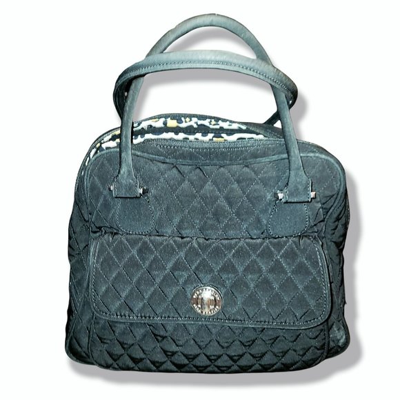 Vera Bradley Handbags - Vera Bradley Performance  Twill Bowler Work Tote Bag Classic  Black